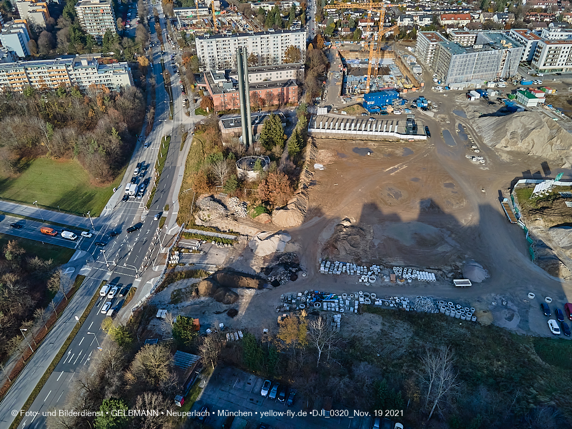 19.11.2021 - Luftbilder von der Baustelle Alexisquartier und Pandion Verde in Neuperlach 19.11.2021 - Luftbilder von der Baustelle Alexisquartier und Pandion Verde in Neuperlach